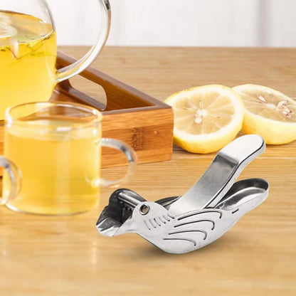 Manual Lemon Juicer Portable Stainless Steel Transparent Fruit Juicer Elegant Bird-Shaped Lemon Sugar Cane Juice Squeezer Gadget