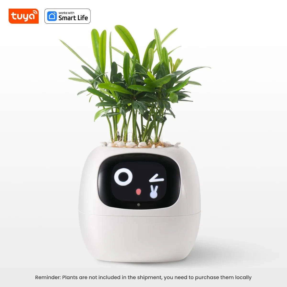 Tuya Ivy Smart Planter,Endless Fun over 49 Rich Expressions,7 Smart Sensors,Ai Chips Make Raising Plants Easy and Fun